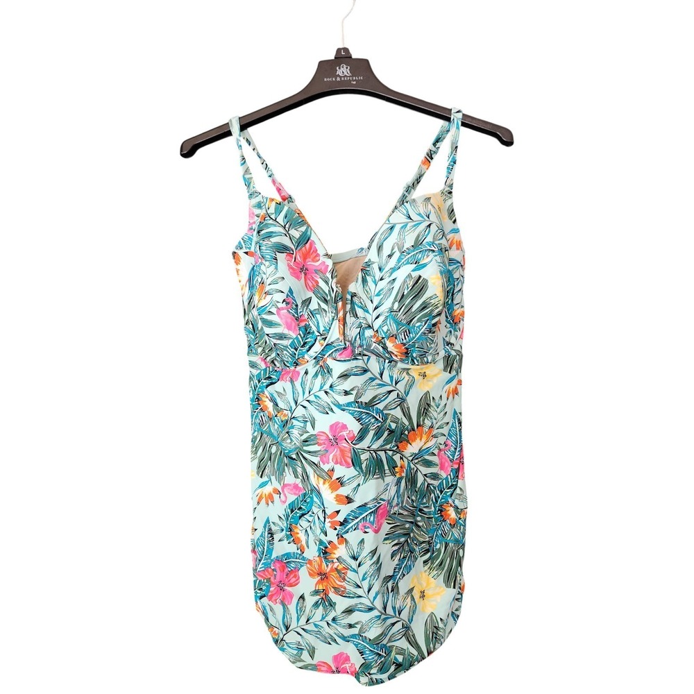 Swim by Cacique‎ Relaxed Underwire Swim Tankini Top 44DDD Floral Top only